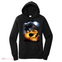 Crow Pumpkin Skull Halloween Women's Hoodie thumb 0