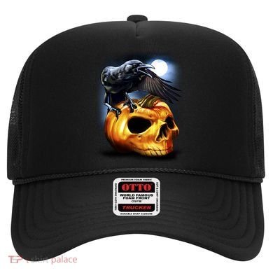 Crow Pumpkin Skull Halloween Hat