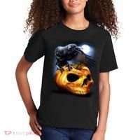 Crow Pumpkin Skull Halloween Kids T-Shirt thumb 2