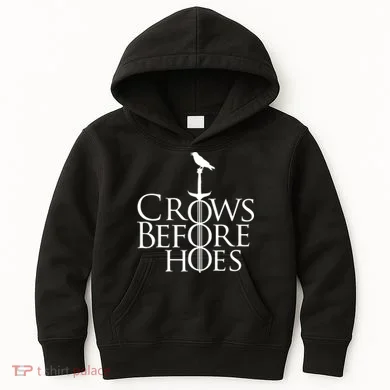 Crows Before Hoes Kids Hoodie