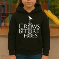 Crows Before Hoes Kids Hoodie thumb 3