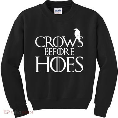 Crows Before Hoes Funny Tv Series Kids Sweatshirt