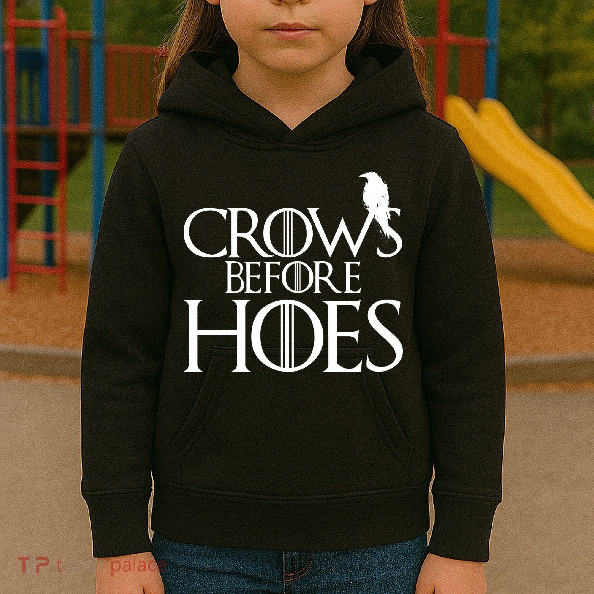 Crows Before Hoes Funny Tv Series Kids Hoodie