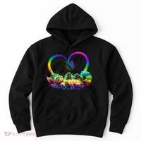 Cute Rainbow Paint Kitten Butterfly Heart Hoodie thumb 0