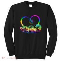 Cute Rainbow Paint Kitten Butterfly Heart Sweatshirt thumb 0