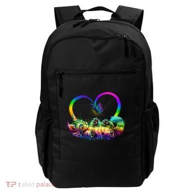 Cute Rainbow Paint Kitten Butterfly Heart Backpack