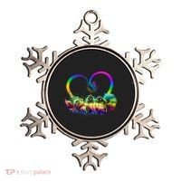 Cute Rainbow Paint Kitten Butterfly Heart Ornament thumb 0