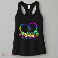 Cute Rainbow Paint Kitten Butterfly Heart Women's Tank Top thumb 3