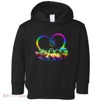Cute Rainbow Paint Kitten Butterfly Heart Toddler Hoodie thumb 0
