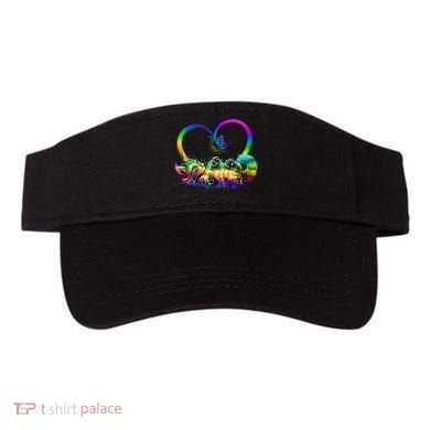 Cute Rainbow Paint Kitten Butterfly Heart Visor