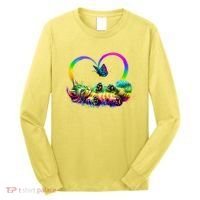 Cute Rainbow Paint Kitten Butterfly Heart Long Sleeve Shirt thumb 0