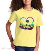 Cute Rainbow Paint Kitten Butterfly Heart Kids T-Shirt thumb 2
