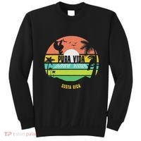 Costa Rica Pura Vida Tropical Sloth & Toucan Sunset Souvenir Sweatshirt thumb 0