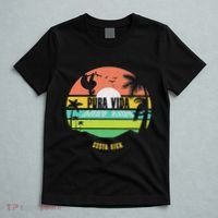 Costa Rica Pura Vida Tropical Sloth & Toucan Sunset Souvenir T-Shirt thumb 5