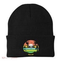 Costa Rica Pura Vida Tropical Sloth & Toucan Sunset Souvenir Beanie thumb 0