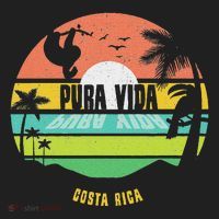 Costa Rica Pura Vida Tropical Sloth & Toucan Sunset Souvenir Beanie thumb 2