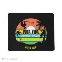 Costa Rica Pura Vida Tropical Sloth & Toucan Sunset Souvenir Mousepad thumb 0