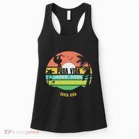 Costa Rica Pura Vida Tropical Sloth & Toucan Sunset Souvenir Women's Tank Top thumb 0