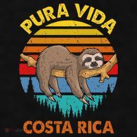 Costa Rica Pura Vida Sloth Ladies PosiCharge Tri-Blend Wicking Tank thumb 2