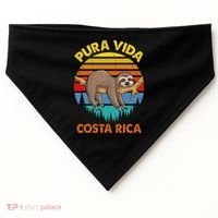 Costa Rica Pura Vida Sloth USA-Made Doggie Bandana thumb 0