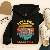 Costa Rica Pura Vida Sloth Hoodie thumb 4