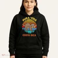 Costa Rica Pura Vida Sloth Hoodie thumb 5