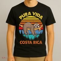 Costa Rica Pura Vida Sloth T-Shirt thumb 3