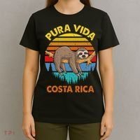 Costa Rica Pura Vida Sloth T-Shirt thumb 4