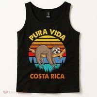 Costa Rica Pura Vida Sloth Tank Top thumb 2