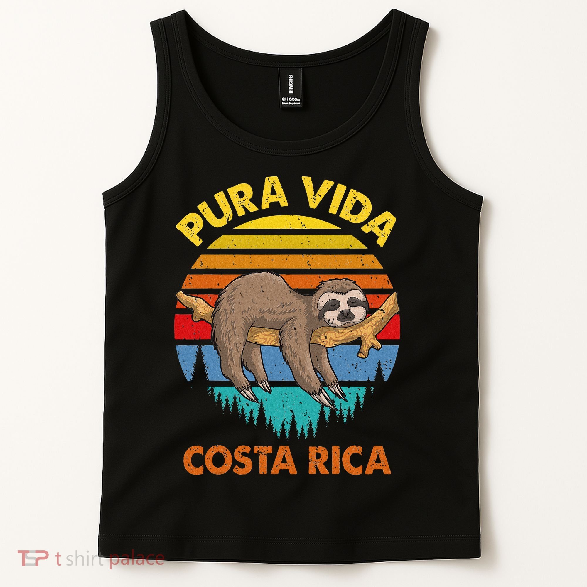 Costa Rica Pura Vida Sloth Tank Top