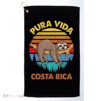 Costa Rica Pura Vida Sloth Golf Towel thumb 0