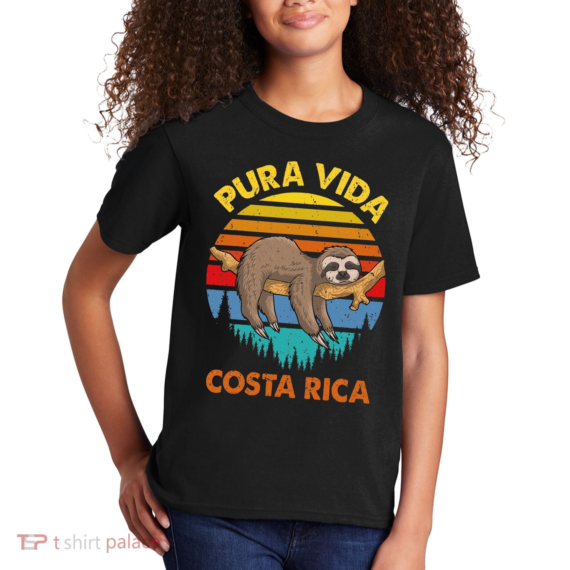 Costa Rica Pura Vida Sloth Kids T-Shirt