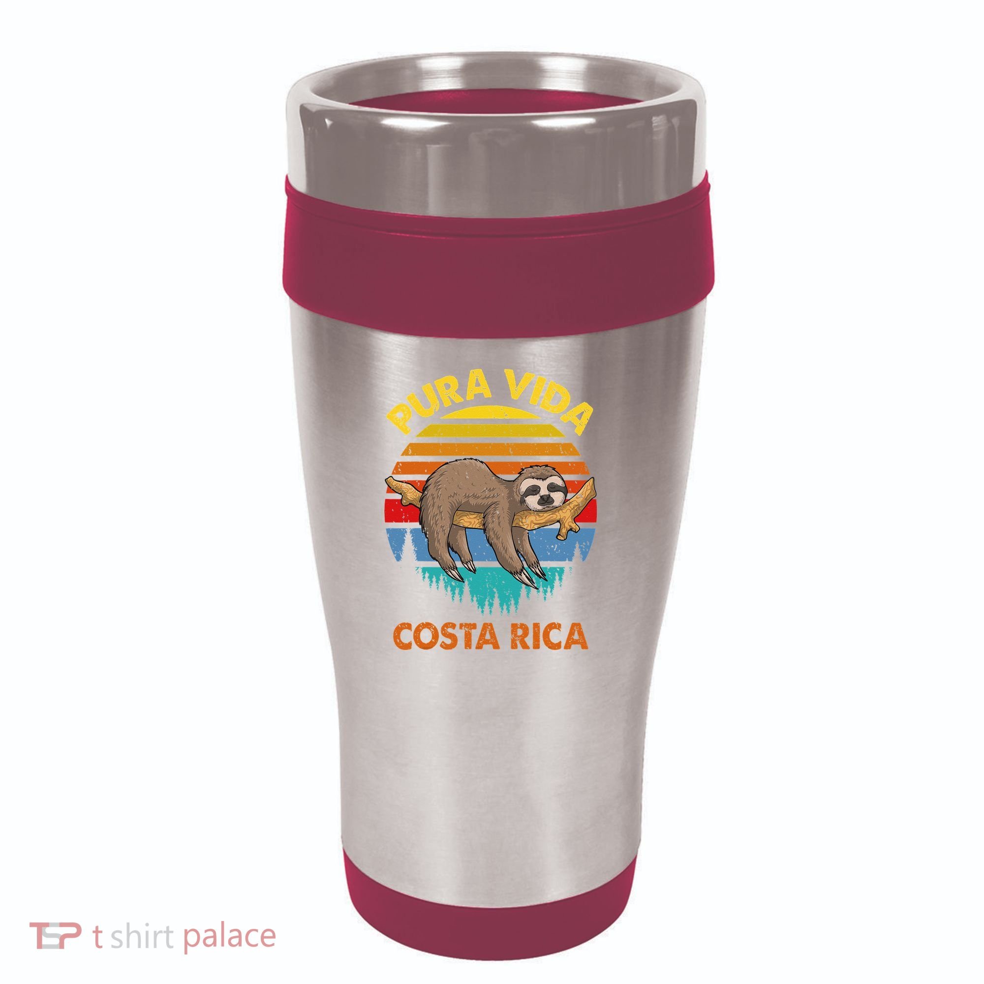 Costa Rica Pura Vida Sloth 16oz Travel Tumbler