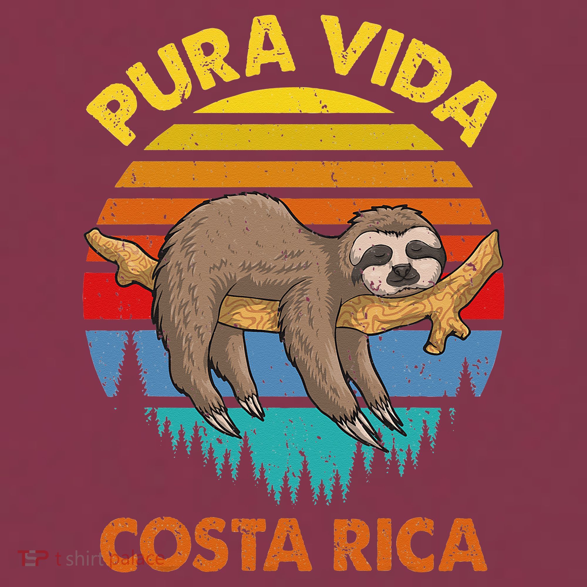 Costa Rica Pura Vida Sloth 16oz Travel Tumbler