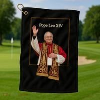 Cardinal Robert Prevost Pope Leo XIV Golf Towel thumb 1
