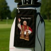 Cardinal Robert Prevost Pope Leo XIV Golf Towel thumb 2