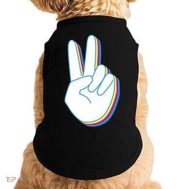 Colorful Retro Peace Sign Doggie Tank