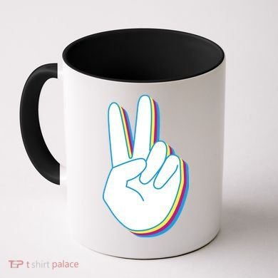 Colorful Retro Peace Sign Coffee Mug