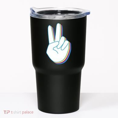 Colorful Retro Peace Sign Tumbler