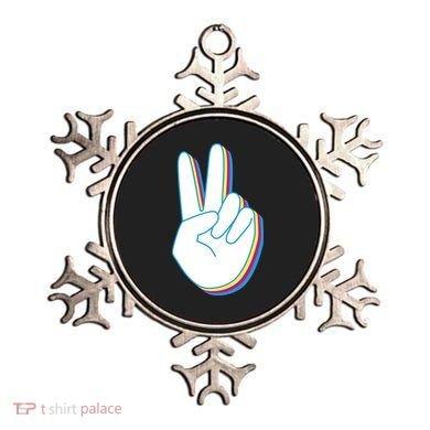 Colorful Retro Peace Sign Ornament
