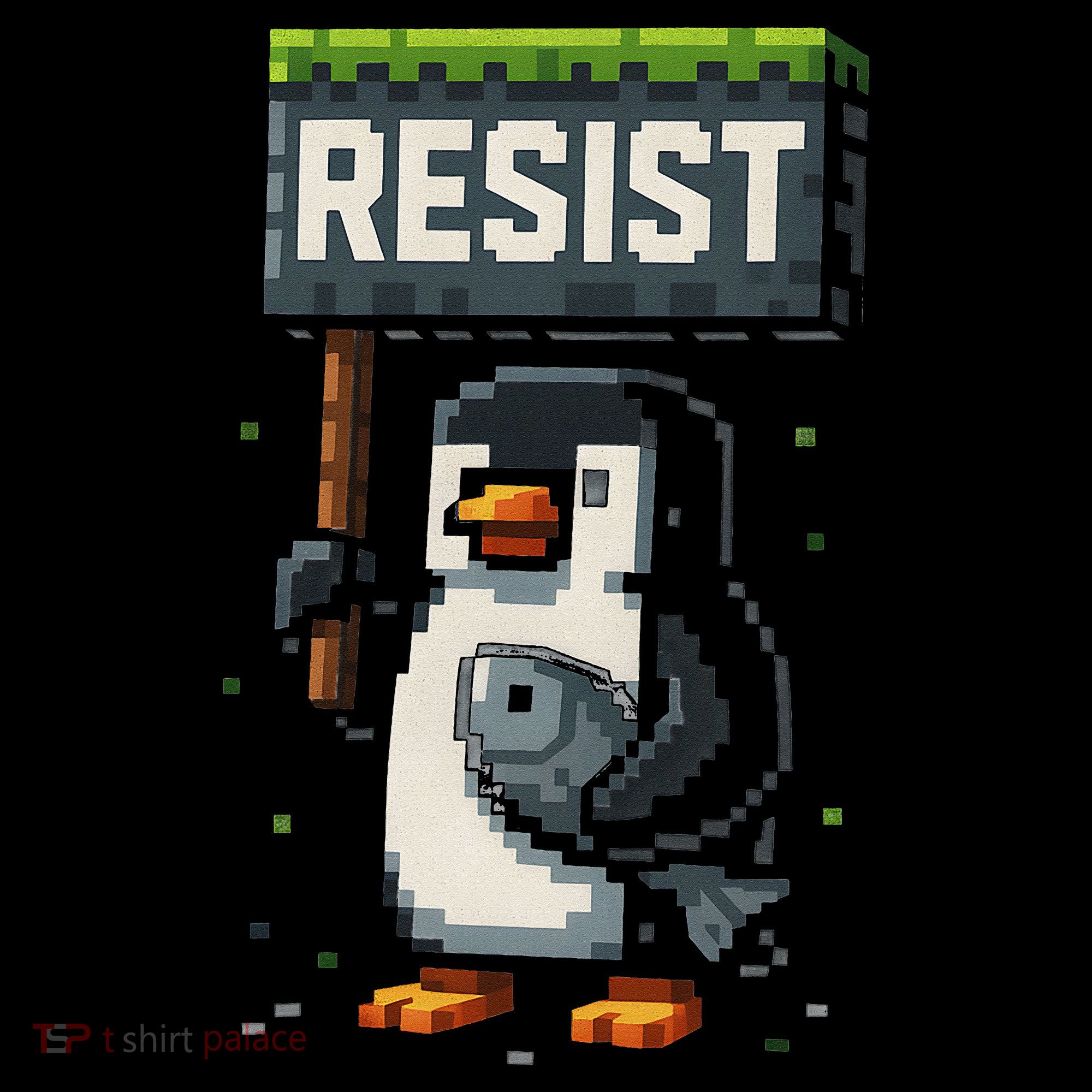 Cool Resist Penguin Funny Pixel Art Gamer Coffee Mug
