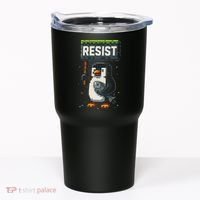 Cool Resist Penguin Funny Pixel Art Gamer Tumbler thumb 0