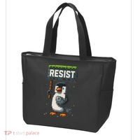 Cool Resist Penguin Funny Pixel Art Gamer Tote Bag thumb 3