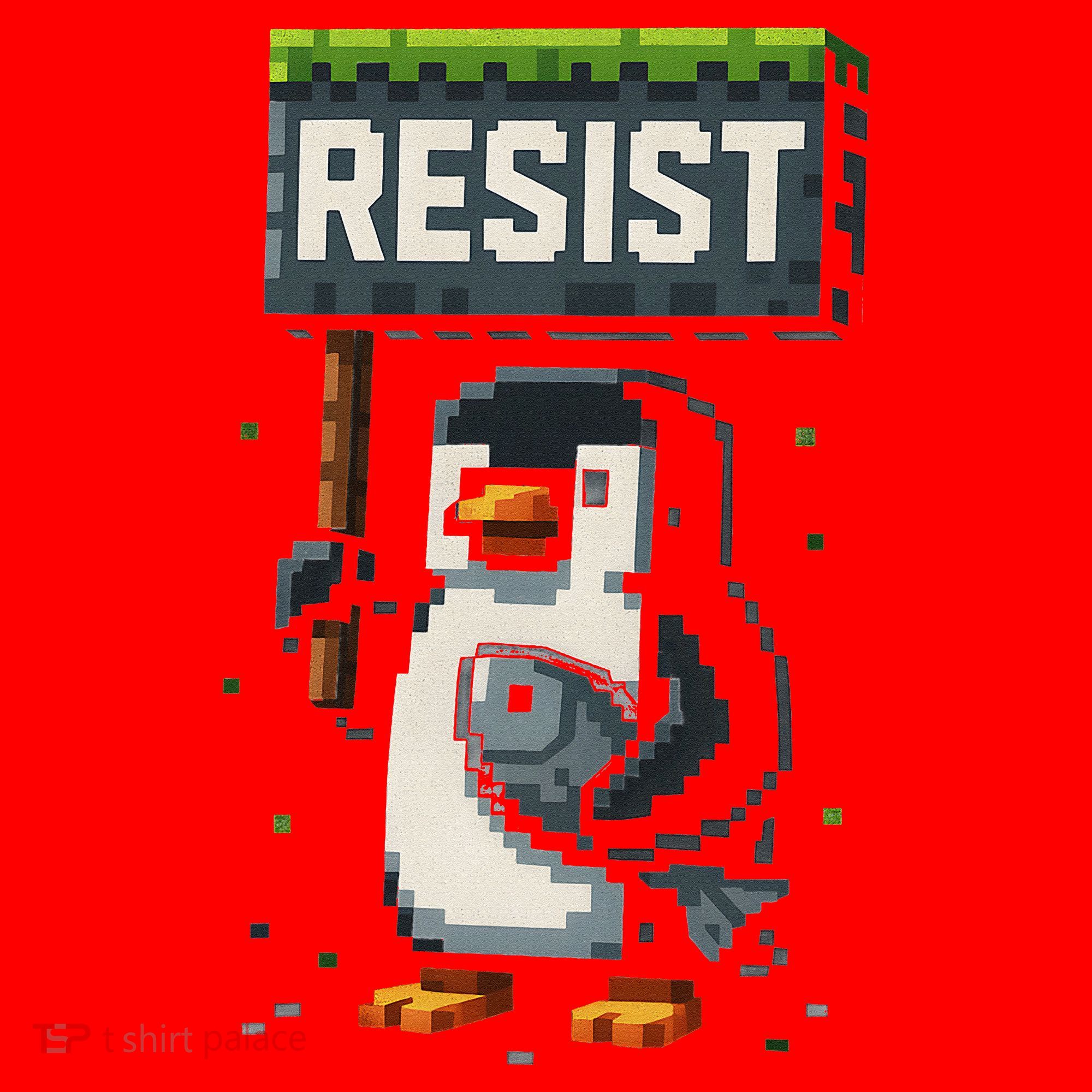 Cool Resist Penguin Funny Pixel Art Gamer Santa Hat