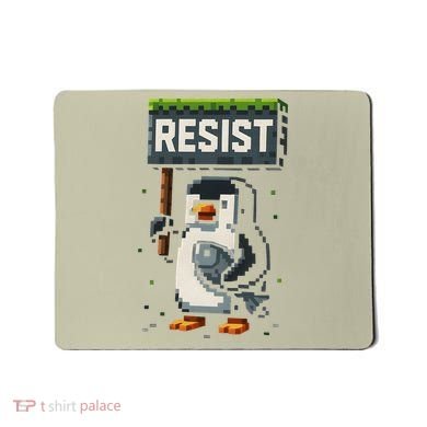 Cool Resist Penguin Funny Pixel Art Gamer Mousepad