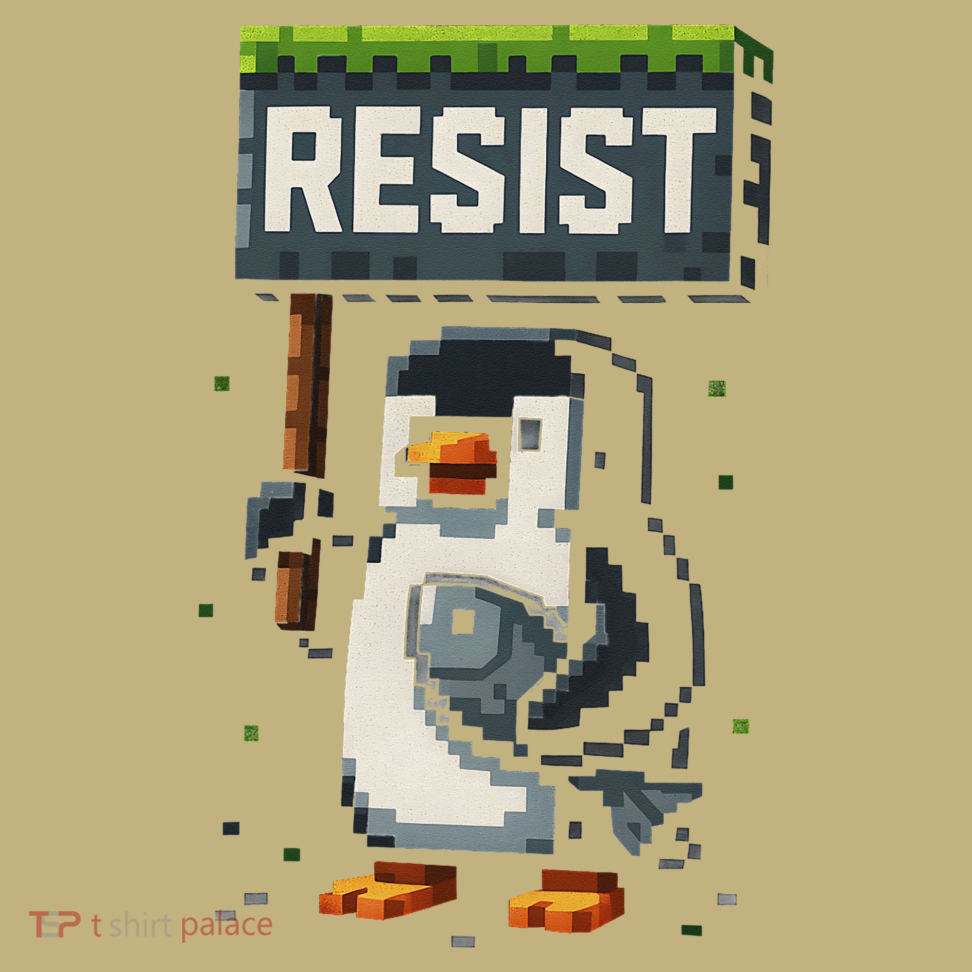 Cool Resist Penguin Funny Pixel Art Gamer Mousepad