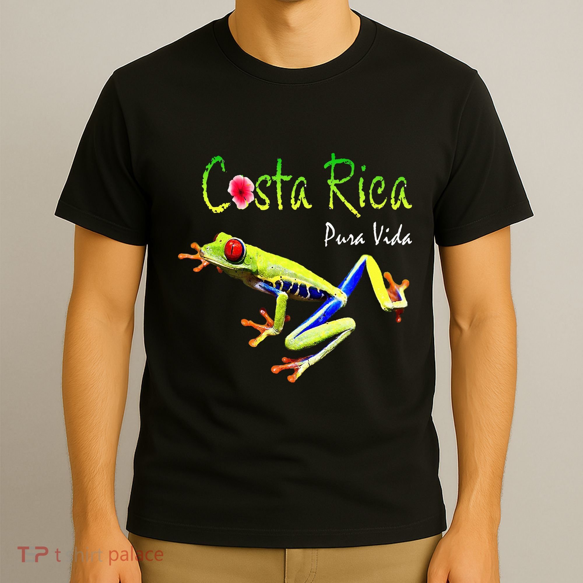Costa Rica Pura Vida Travel Souvenir Vacation Frog Nature T-Shirt