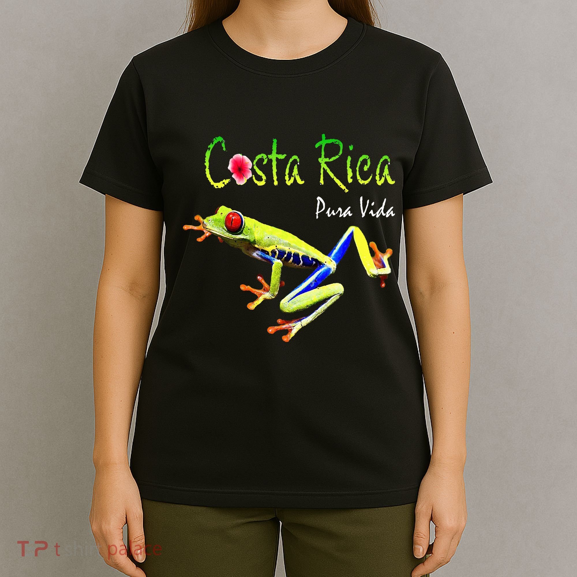 Costa Rica Pura Vida Travel Souvenir Vacation Frog Nature T-Shirt