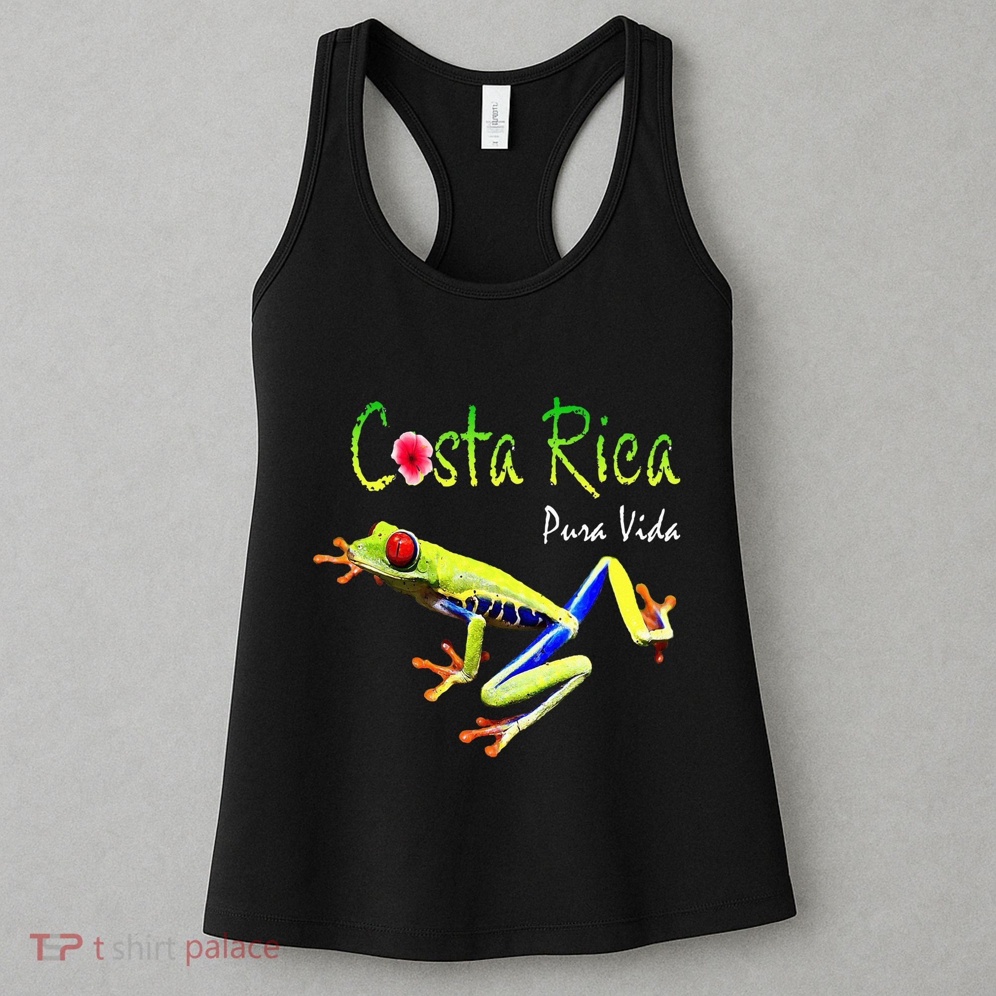 Costa Rica Pura Vida Travel Souvenir Vacation Frog Nature Women's Tank Top