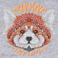 Cute Red Panda Leaf Petal Face Women's Racerback Cropped Tank thumb 2